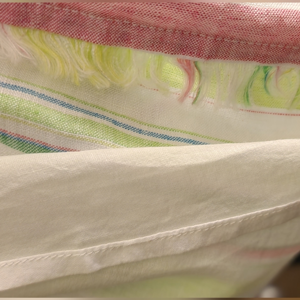 SZ XS Tommy Bahama Tulum Pastel Striped Linen Shift Dress - Picture 6 of 7